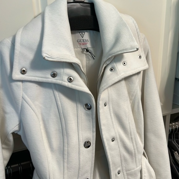 Guess Jackets & Blazers - Guess Ivory Zip-Up Jacket NWOT
